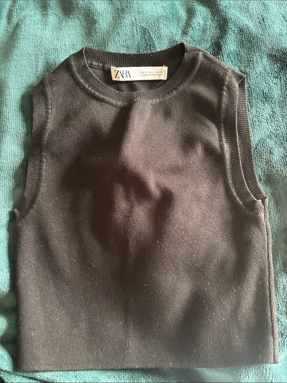 ZARA Black Sleeveless Knit Tank size S